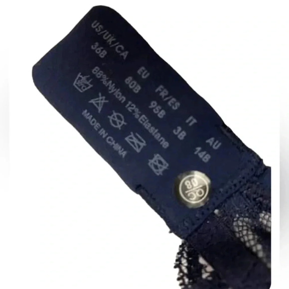 Wingslove Navy Blue Lace Bra Size 36B - Picture 6 of 8